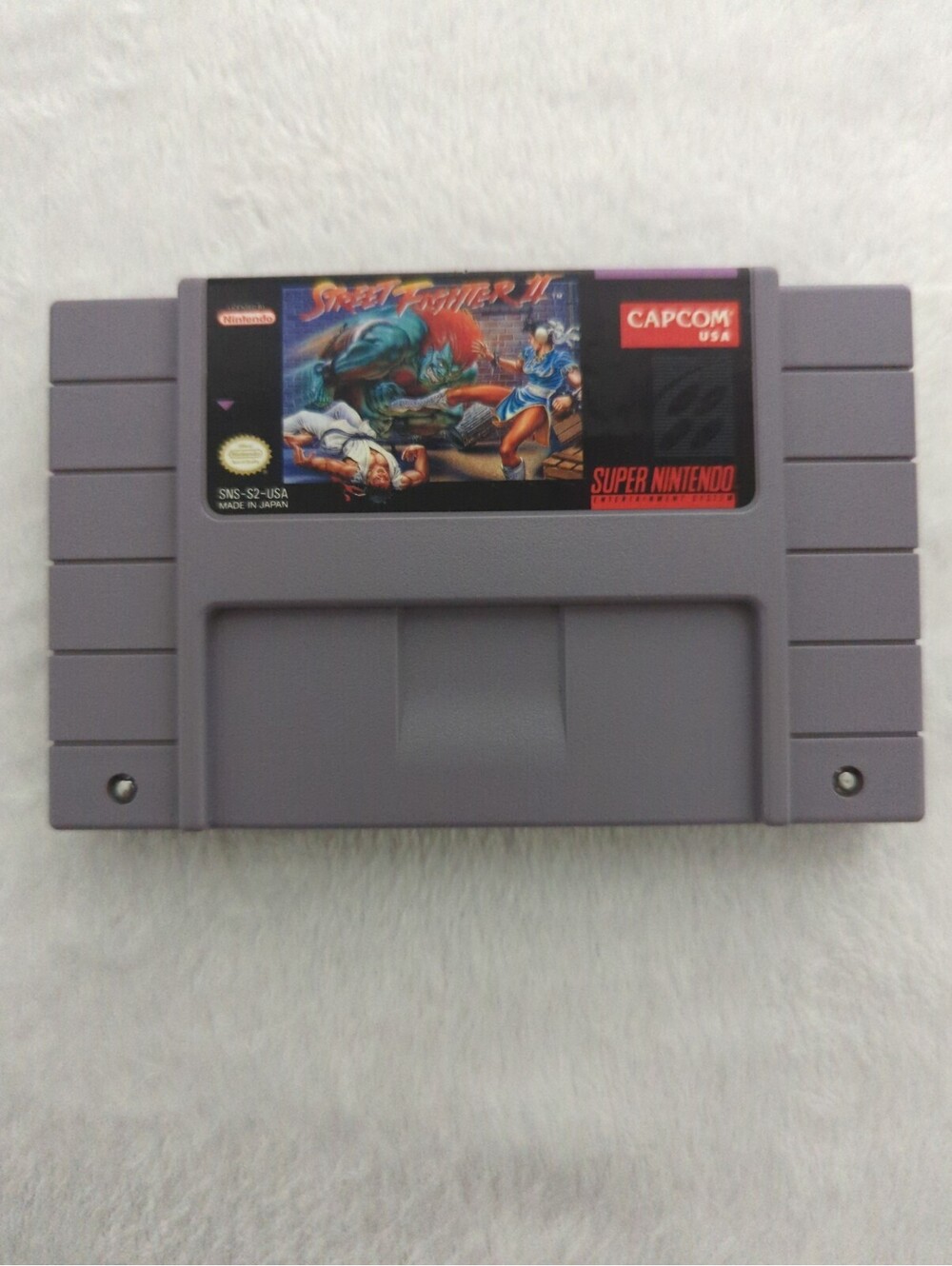 Street Fighter II Super Nintendo Game Cartridge SNES